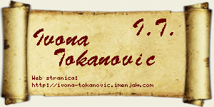 Ivona Tokanović vizit kartica